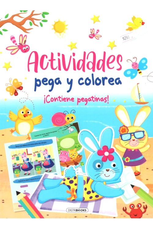 libros actividades pega y colorea