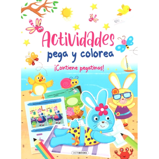 libros actividades pega y colorea
