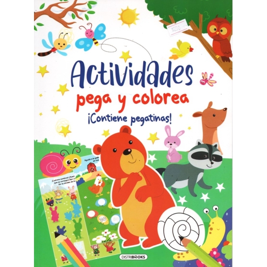 libros actividades pega y colorea