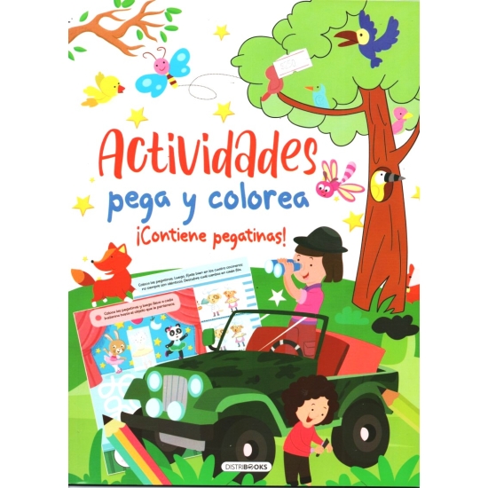 libros actividades pega y colorea