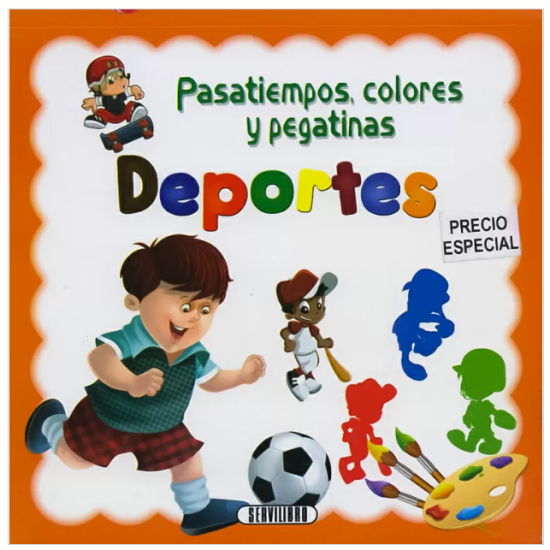 Pasatiempo, colores y pegatina